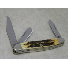 Case XX USA 2004 Genuine Burnt Bone Stag 6.53087 SS Stockman Knife in Tin Box Case XX USA 2004 Genuine Burnt Bone Stag 6.53087 SS Stockman Knife in Tin Box