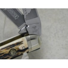 Hen & Rooster Solingen Germany 213DS Stag Quarter Horse Railsplitter Stockman Knife in Box c.1997