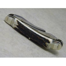 Hen & Rooster Solingen Germany 213DS Stag Quarter Horse Railsplitter Stockman Knife in Box c.1997