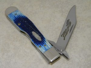Case XX USA 2002 Caribbean Blue Bone 6111 1/2 L SS Cheetah Knife