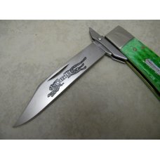 Case XX USA 2003 John Deere Green Bone 6111 1/2 L SS Cheetah Knife Case XX USA 2003 John Deere Green Bone 6111 1/2 L SS Cheetah Knife