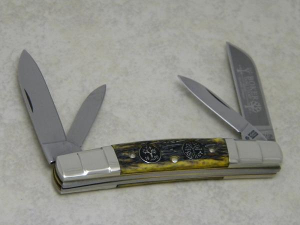 Boker Solingen Germany Tang Stamp Series 1848-2005 Green Bone Congress Knife