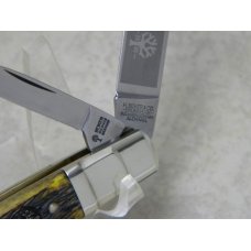 Boker Solingen Germany Tang Stamp Series 1848-2005 Green Bone Congress Knife