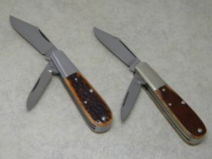 Custom Tony Bose & Reese Bose Wilfred Works IN Bone Father and Son Barlow Knife Set