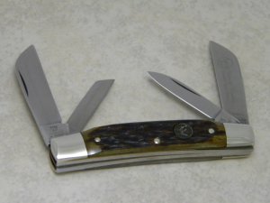 Hen & Rooster Bertram Cutlery Solingen Germany Amber Pick Bone 344-AP Congress Knife