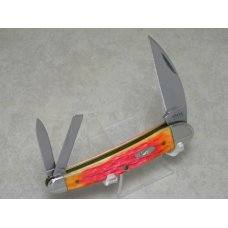 Case XX USA 2002 Pink & Orange Bone 6355WH SS Wharncliffe Seahorse Whittler Knife Case XX USA 2002 Pink & Orange Bone 6355WH SS Wharncliffe Seahorse Whittler Knife