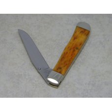 Case XX USA Bone 6154L Chestnut Bone Trapper Linerlock Knife With Horseshoe Inlay Case XX USA Bone 6154L Chestnut Bone Trapper Linerlock Knife With Horseshoe Inlay