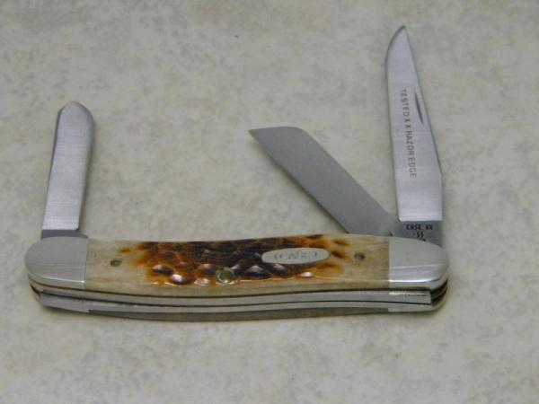 Case XX SS USA 1989 Amber Bone 6318 SS Tested XX Razor Edge Stockman Knife Case XX SS USA 1989 Amber Bone 6318 SS Tested XX Razor Edge Stockman Knife