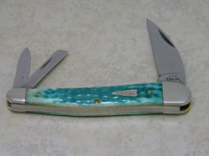 Case XX USA 2003 7 Dot Jade Bone 6355WH SS Wharncliffe Seahorse Whittler Knife