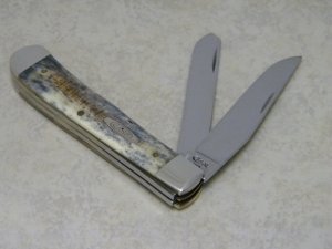 Case XX USA  Appaloosa Bone A6254 SS Trapper Knife 