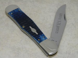 Case XX USA 2 Dot (1998) Dark Blue Bone 61050 SS Big Coke Bottle Knife 