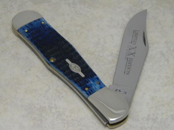 Case XX USA 2 Dot (1998) Dark Blue Bone 61050 SS Big Coke Bottle Knife Case XX USA 2 Dot (1998) Dark Blue Bone 61050 SS Big Coke Bottle Knife