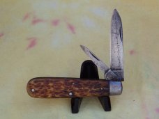 Hibbard Spencer Bartlett & Co 2 Blade Jack Brown Bone Handles Hibbard Spencer Bartlett & Co 2 Blade Jack Brown Bone Handles