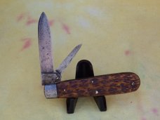 Hibbard Spencer Bartlett & Co 2 Blade Jack Brown Bone Handles Hibbard Spencer Bartlett & Co 2 Blade Jack Brown Bone Handles