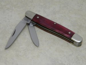 Case XX USA 1 Dot (1979) Smooth Red Appaloosa Bone SR62027 Jack Knife