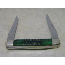 Case XX USA 9 Dot Serrated Blade Green Bone SS Muskrat Knife (Rare) Case XX USA 9 Dot Serrated Blade Green Bone SS Muskrat Knife (Rare)