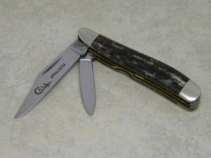 Case XX USA 1 Dot (1979) Smooth Appaloosa Bone A6220 Peanut Knife