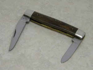 Case XX SS USA 1 Dot (1979) Smooth Appaloosa Bone A62033 Carbon Steel Pen Knife
