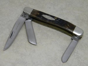 Case XX USA 10 Dot (1980) Bone 6318 HP SSP Tested XX Razor Edge Stockman Knife