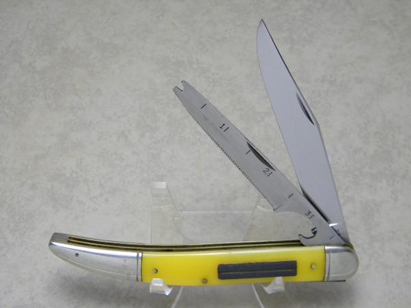 Schrade Walden NY USA Yellow Model 208Y Fishermans Pal Toothpick Fish Knife c.1957-1963 Schrade Walden NY USA Yellow Model 208Y Fishermans Pal Toothpick Fish Knife c.1957-1963