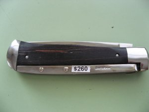 SCHATT & MORGAN #3 EXPRESS AUTO BLACK MAPLE BURL DROP POINT 