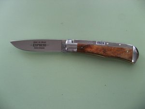 SCHATT & MORGAN #3 EXPRESS AUTO GOLDEN MAPLE BURL DROP POINT 