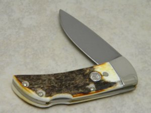 Boker Germany Stainless Tree Brand Stag Little Lockback Knife