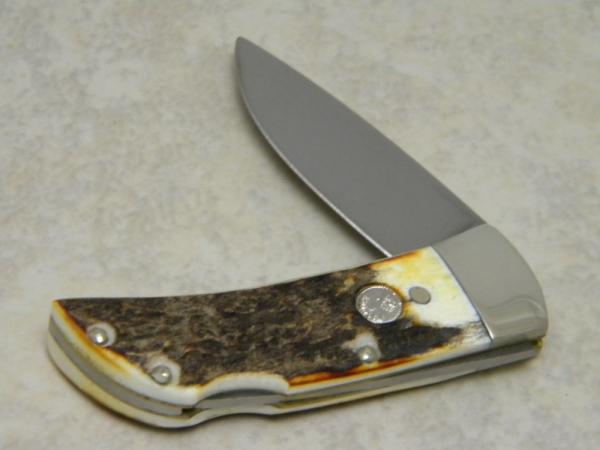 Boker Germany Stainless Tree Brand Stag Little Lockback Knife Boker Germany Stainless Tree Brand Stag Little Lockback Knife