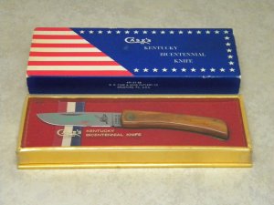 Case XX USA 1975 Wood P137 SS Kentucky Bicentennial Sodbuster Knife in Box