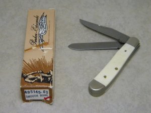 Parker Edwards Alabama, USA Eagle Brand Smooth Bone A95155S Mini Trapper Knife in Box c.1986