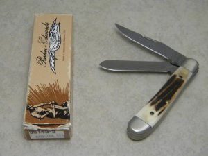 Parker Edwards Alabama, USA Eagle Brand Genuine Stag A95155S Mini Trapper Knife in Box c.1986