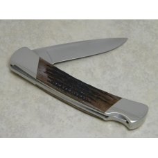 Buck USA Model # 501 Squire Brown Jigged Bone Lockback Knife & Pouch in Box c.1992 Buck USA Model # 501 Squire Brown Jigged Bone Lockback Knife & Pouch in Box c.1992