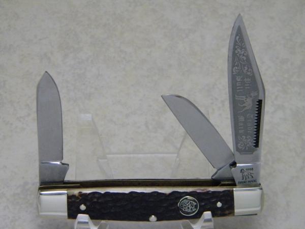 Bulldog Brand Solingen Germany Pit Bull Trade Mark Bone Stockman Knife c.1986