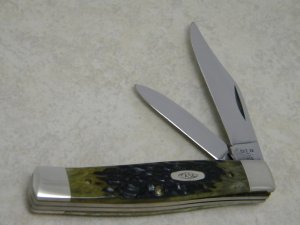 Case XX SS USA 5 Dot (1985) Green Bone G6292 Large Jack Knife "Large Shield"