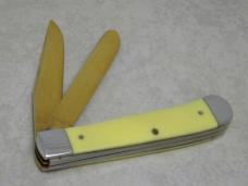 Case XX USA 5 Dot (1985) Yellow 3254 "Call of the Wild" Trapper Knife with Gold Blades Case XX USA 5 Dot (1985) Yellow 3254 "Call of the Wild" Trapper Knife with Gold Blades