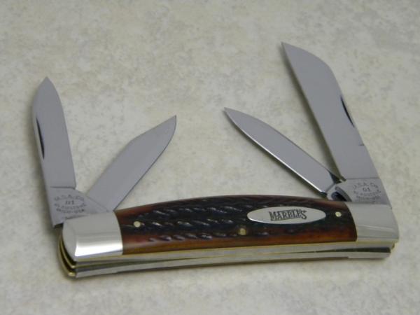 Marbles M.S.A. Co. 01 Gladstone, Mich USA Genuine Bone Large 4 Blade Congress Knife c.2001 Marbles M.S.A. Co. 01 Gladstone, Mich USA Genuine Bone Large 4 Blade Congress Knife c.2001