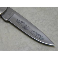 Buck USA Model # 501 Raccoon Gold Etch "Buck Bandit" 001 of 250 Wood Lockback Knife in Box c.1984 Buck USA Model # 501 Raccoon Gold Etch "Buck Bandit" 001 of 250 Wood Lockback Knife in Box c.1984