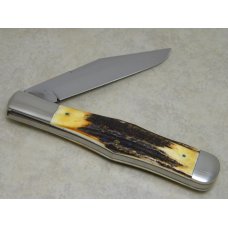Marbles M.S.A. Co. 02 Gladstone, Mich USA Genuine Stag Large Coke Bottle Knife in Box c.2002 Marbles M.S.A. Co. 02 Gladstone, Mich USA Genuine Stag Large Coke Bottle Knife in Box c.2002