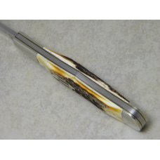 Marbles M.S.A. Co. 02 Gladstone, Mich USA Genuine Stag Large Coke Bottle Knife in Box c.2002 Marbles M.S.A. Co. 02 Gladstone, Mich USA Genuine Stag Large Coke Bottle Knife in Box c.2002