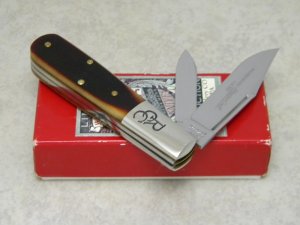 Robeson ShurEdge USA Mastercraft (Queen Cut. Co.) Saw Cut Bone Barlow Knife in Box