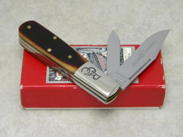Robeson ShurEdge USA Mastercraft (Queen Cut. Co.) Saw Cut Bone Barlow Knife in Box Robeson ShurEdge USA Mastercraft (Queen Cut. Co.) Saw Cut Bone Barlow Knife in Box