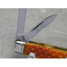 Schatt & Morgan Titusville PA (Queen Cut. Co.) 043221 Orange Bone Whittler Knife in Box c.1994 Schatt & Morgan Titusville PA (Queen Cut. Co.) 043221 Orange Bone Whittler Knife in Box c.1994