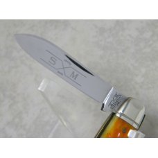 Schatt & Morgan Titusville PA (Queen Cut. Co.) 043221 Orange Bone Whittler Knife in Box c.1994 Schatt & Morgan Titusville PA (Queen Cut. Co.) 043221 Orange Bone Whittler Knife in Box c.1994