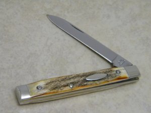 Queen Cut. Co. Titusville PA Genuine Stag 1 Blade Doctor's Knife