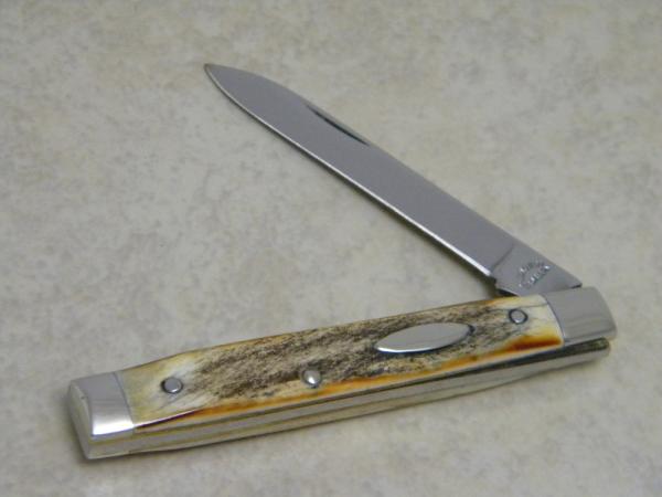 Queen Cut. Co. Titusville PA Genuine Stag 1 Blade Doctor's Knife Queen Cut. Co. Titusville PA Genuine Stag 1 Blade Doctor's Knife