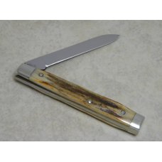 Queen Cut. Co. Titusville PA Genuine Stag 1 Blade Doctor's Knife Queen Cut. Co. Titusville PA Genuine Stag 1 Blade Doctor's Knife