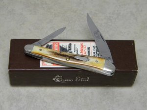 Schatt & Morgan Titusville PA Genuine Stag 032146 Half Whittler Knife in Box