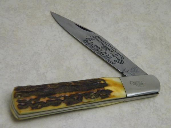 Cripple Creek Old Fort TN USA by Bob Cargill Genuine Stag Sachem Daddy Barlow Knife 1 of 100 Cripple Creek Old Fort TN USA by Bob Cargill Genuine Stag Sachem Daddy Barlow Knife 1 of 100