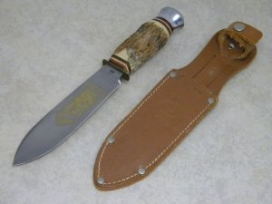 Robt Klaas Kissing Crane Solingen Germany Apache Stag Fixed Blade Sheath Knife
