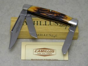 Camillus New York USA Sword Brand #78 Imitation Stag Stockman Knife in Box
